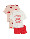 Pure Cotton Printed Round Neck Shorts Set