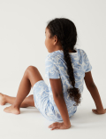 Cotton Rich Marble Print Short Pyjama Set