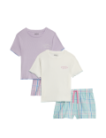 2pk Cotton Rich Check Pyjama Sets (6-16 Yrs)