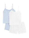 2pk Pure Cotton Floral Pyjama Sets (6-16 Yrs)