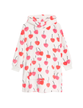 Fleece Cherry Print Oversized Hoodie (7-16 Yrs)