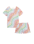 Pure Cotton Rainbow Heart Print Pyjamas (7-14 Yrs)