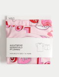 Pure Cotton Love Print Pyjamas (7-14 Yrs)