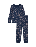 Pure Cotton Celestial Print Pyjamas (7-14 Yrs)