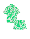 Satin Floral Print Pyjamas (6-16 Yrs)