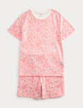 Pure Cotton Floral Short Pyjamas (1-16 Yrs)