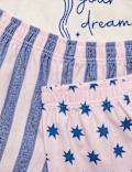 2 Pack Bow Graphic Pyjama Sets (6-16 Yrs)