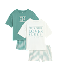 2pk Pure Cotton Pyjama Sets (6-16 Yrs)
