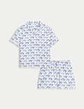 Pure Cotton Printed Short Pyjamas (1-16 Yrs)