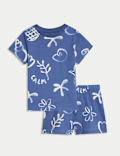 Kids’ Pure Cotton Seaside Short Pyjamas (1-16 Yrs)