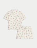 Pure Cotton Floral Pyjamas (3-16 Yrs)