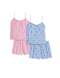 2pk Pure Cotton Fruit Pyjama Sets (6-16 Yrs)
