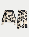 2pk Cotton with Stretch Printed Pyjama Sets (1-8 Yrs)