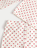 Cosy Ribbed Heart Pyjamas (1-16 Yrs)