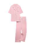 Brushed Pointelle Revere Pyjamas (1-16 Yrs)