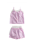 2 Pack Strappy Striped Short Pyjamas (6-16 Yrs)