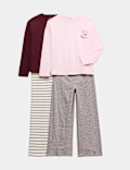 2 Pack Graphic Striped Pyjama Sets (6-16 Yrs)
