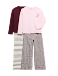 2 Pack Graphic Striped Pyjama Sets (6-16 Yrs)