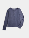 Long Sleeve Button Up Pyjama Top (6-16 Yrs)
