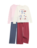 2 Pack Pure Cotton Pyjama Set (6-16 Yrs)