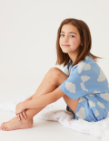 2pk Pure Cotton Cloud Short Pyjama Sets (6-16 Yrs)