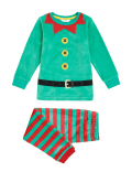 Velour Christmas Elf Pyjamas (1-7 Yrs)