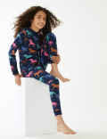Cotton Rich Horse Print Velour Pyjamas