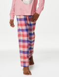 Christmas Santa Checked Pyjamas (6-16 Yrs)