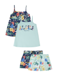 2 Pack Pure Cotton Slogan Short Pyjama Sets (6-16 Yrs)