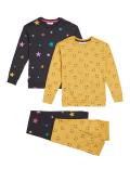 2pk Pure Cotton Printed Pyjama Set (6-16 Yrs)