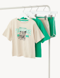 2pk Cotton Rich Patterned Short Pyjama Sets