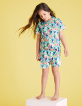 Cotton Parrot Print Short Pyjama Set