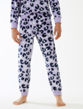 Velour Leopard Lounge Pyjama Set