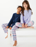 2pk Pure Cotton Checked Pyjama Sets
