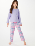 2pk Pure Cotton Checked Pyjama Sets