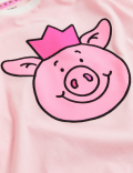 Pure Cotton Percy Pig&trade; Short Pyjama Set (2-16 Yrs)
