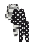 Pure Cotton Stripes Round Neck Pyjama Set