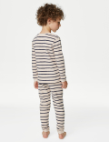 Pure Cotton Striped Waffle Pyjamas (1-8 Yrs)