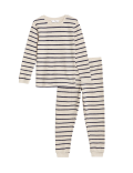 Pure Cotton Striped Waffle Pyjamas (1-8 Yrs)