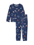 Pure Cotton Space Print Pyjamas (1-8 Yrs)