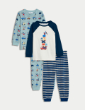 2pk Pure Cotton Transport Pyjama Sets (1-8 Yrs)