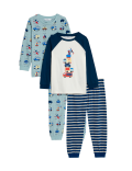 2pk Pure Cotton Transport Pyjama Sets (1-8 Yrs)