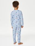 Pure Cotton Transport Waffle Pyjamas (1-8 Yrs)