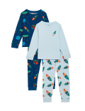 2pk Pure Cotton Rocket Pyjama Sets (1-8 Yrs)