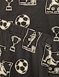 Pure Cotton Football Print Pyjama Set (1-16 Yrs)