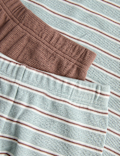 2 Pack Striped Waffle Pyjama Sets (1-8 Yrs)