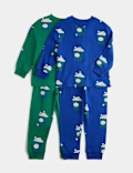 2 Pack Pure Cotton Jersey Popcorn Pyjama Sets (1-8 Yrs)