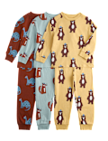3 Pack Animal Print Pyjama Sets (1-8 Yrs)