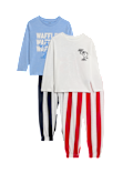 2pk Pure Cotton Graphic Pyjama Sets (1-8 Yrs)
