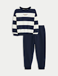 Cotton Rich Striped Pyjamas (1-8 Yrs)